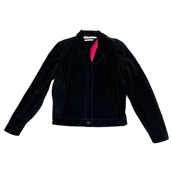 Tommy Hilfiger Black Suede Leather Jacket - Picture 1 of 13